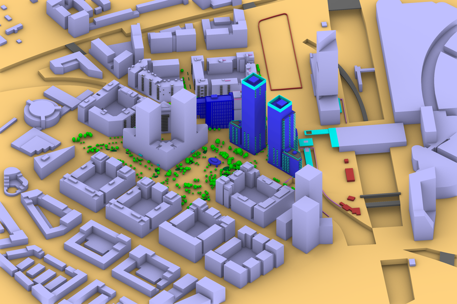 3D Model of Target and Surrounds Utilised for Numerical Modelling